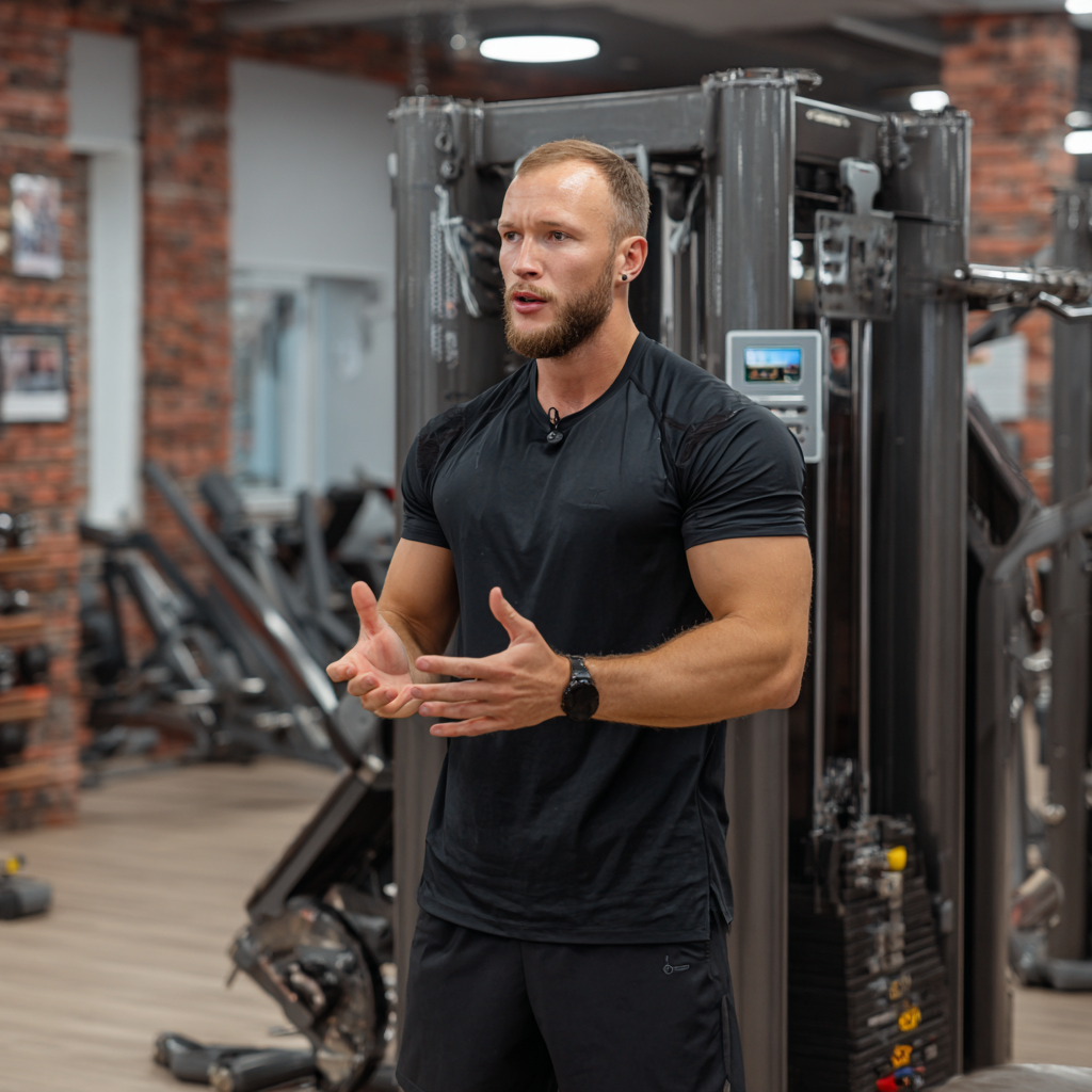 Спортивна людина виконує тренування на свіжому повітрі